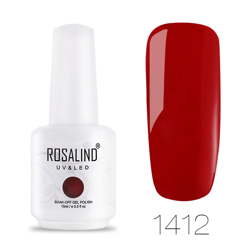 RH1412 ROSALIND Блестящий неоновый гель, 15 мл, гель для ногтей, Полироль, белый, замачивается, для маникюра, УФ светодиодный, нужна лампа для дизайна ногтей, гель-лаки - Цвет: RH1412