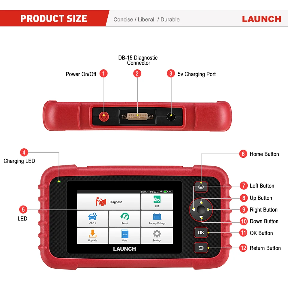 Launch Scan инструмент launch X431 CRP129X OBD2 сканер автоматический считыватель кодов OBD диагностический инструмент ABS SRS передача двигателя AutoVIN Wi-Fi