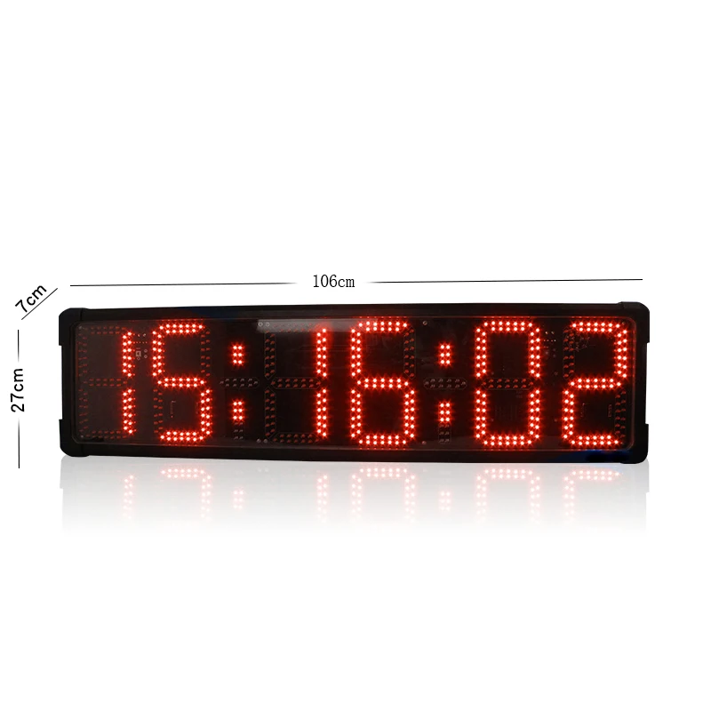 

Double-sided LED race countdown count up timer clock 8" high brightness digital clockwork with stopwatch