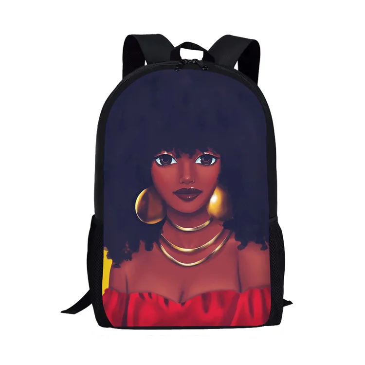 Nopersonality афро леди школьные рюкзаки уникальный черный Королева в Африканском и американском стиле Bookbag для девочек Стильный мультфильм детский рюкзак для книг - Цвет: Z5192C