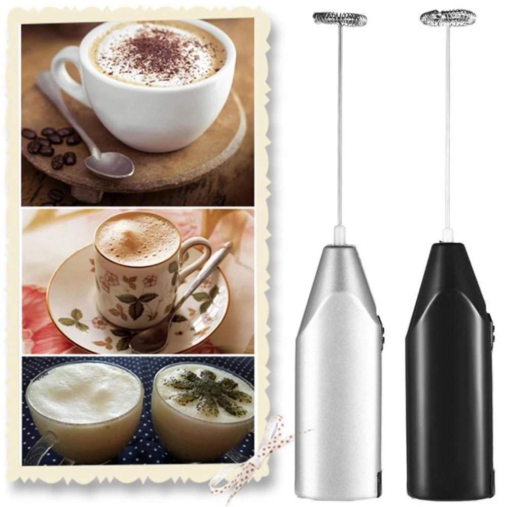 Stainless Steel Egg Tools Portable Coffee Milk Frother Electric Beaters Handle Whisk Mixer Kitchen Cooking Gadgets | Дом и сад