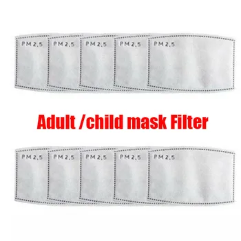 

PM2.5 Filter paper Anti Haze mouth Mask anti dust mask Filter paper Health Care Adult for chiild kids mask filters