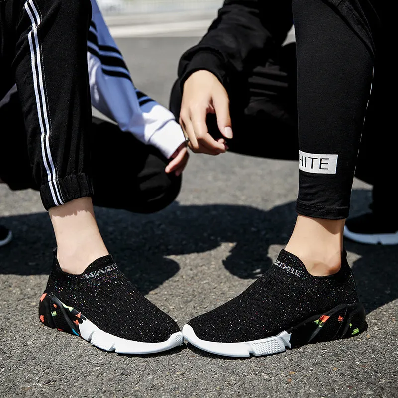 

Adult Women Sneakers zapatillas mujer Casual shoes Men Brand tenis feminino Exquisite elasticity stockings fly-knit socks Shoes
