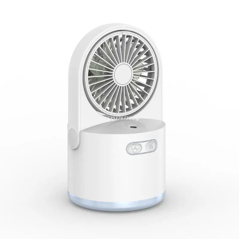 Two-in-one Desktop Fan Portable Humidifier Spray Personal Air Cooler 300ML Water Tank with Night Light For Room Dropship | Бытовая