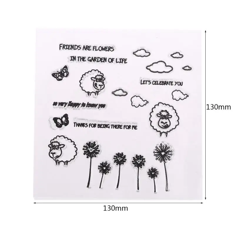 Sheep Dandelion Silicone Clear Seal Stamp DIY Scrapbooking Embossing Photo Album 634E