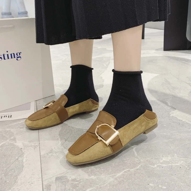 

springtime new style Metal chains leather flats loafers women shoes flat creepers soft heel moccasins zapatos mujer U29-50