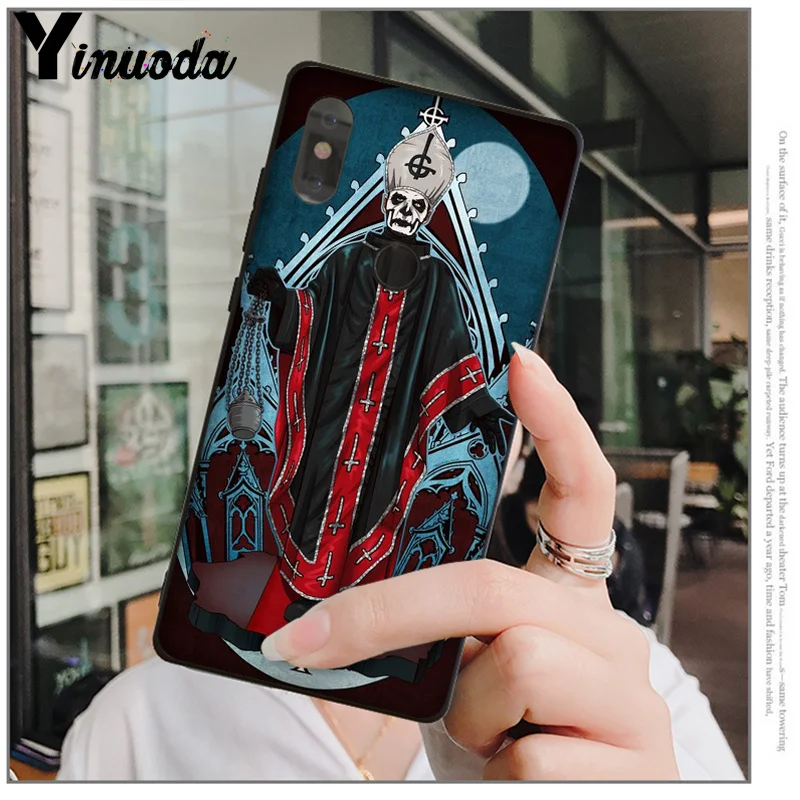 Yinuoda Ghost HIM TPU черный чехол для телефона Xiaomi mi 6 Note3 8 8SE Red mi 5 5Plus Note4 4X Note5 мобильные телефоны - Цвет: A16