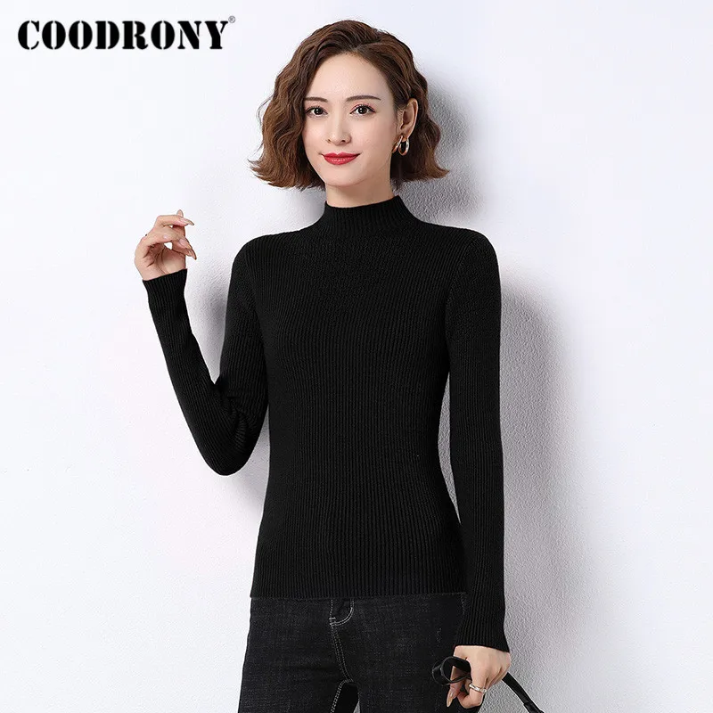COODRONY Brand Basic Solid Color Knitwear Female Warm Jumpers 2020 Autumn Winter Casual Soft Slim Sweaters Women W1125