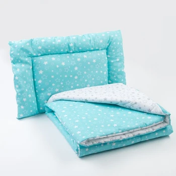 

Set for the bed (blanket, pillow), gray / turquoise 4301180
