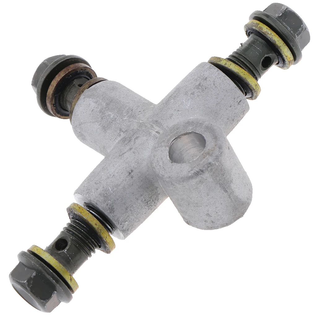 Tee Block With Lug/Mount Screws, Coupling Union All Sides Hose Fitting-10mm Hole Diameter