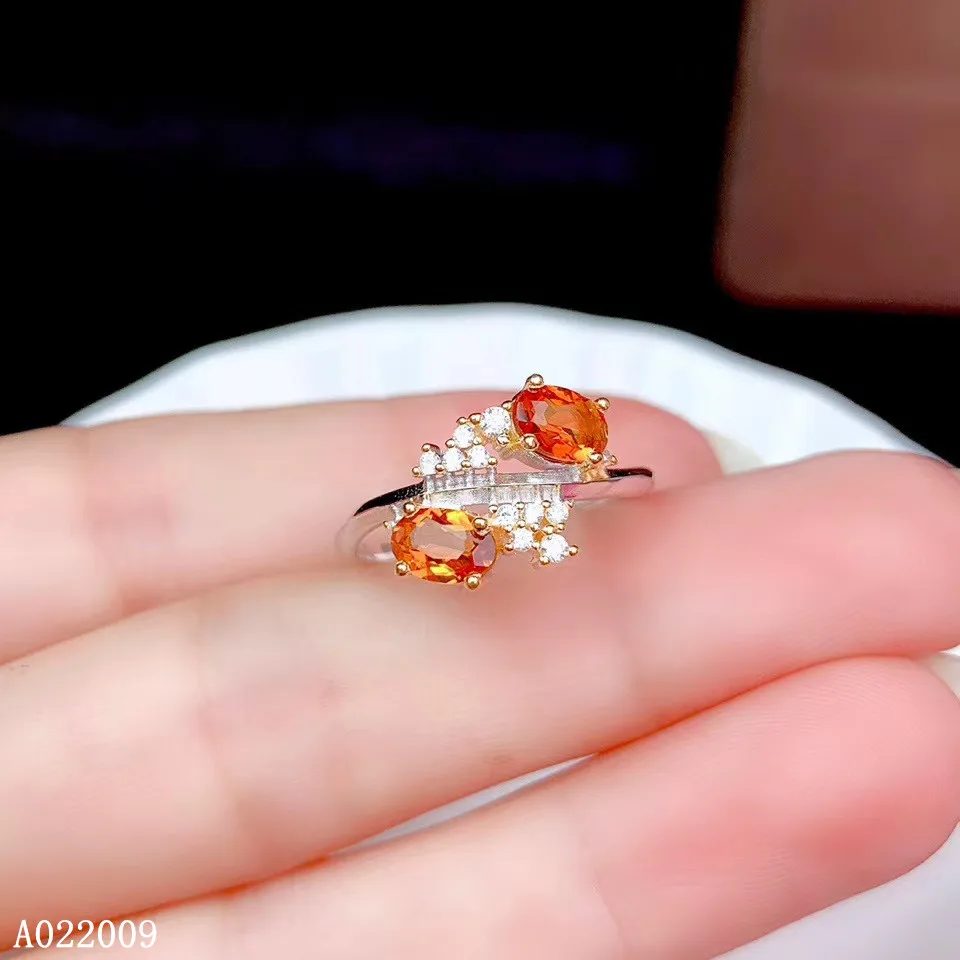 

KJJEAXCMY fine jewelry 925 sterling silver inlaid Citrine new ring luxury girl's ring support test hot selling