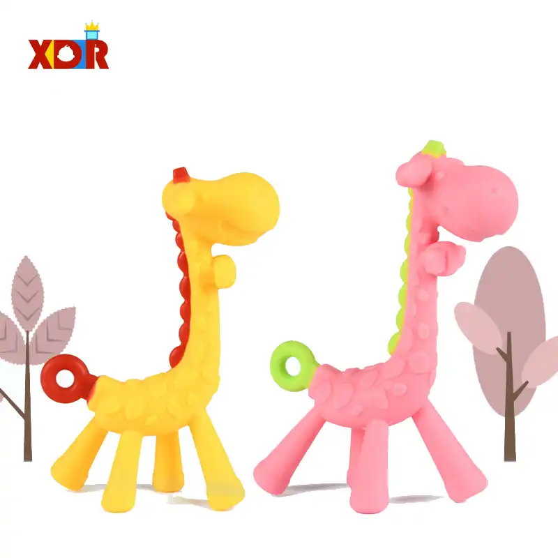 silicone giraffe teether