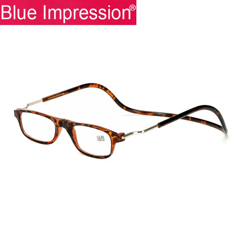 Hot Selling Myopic eyes Magnet Reading glasses for Men Women presbyopia glasses can hang neck folding Magnetic Reading glasses