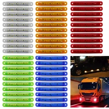 12/24V 9 SMD светодиодный красный+ белый+ желтый+ зеленый+ синий авто шины грузовик боковой габаритный фонарь СВЕТОДИОДНЫЙ трейлер светильник задняя сторона лампы