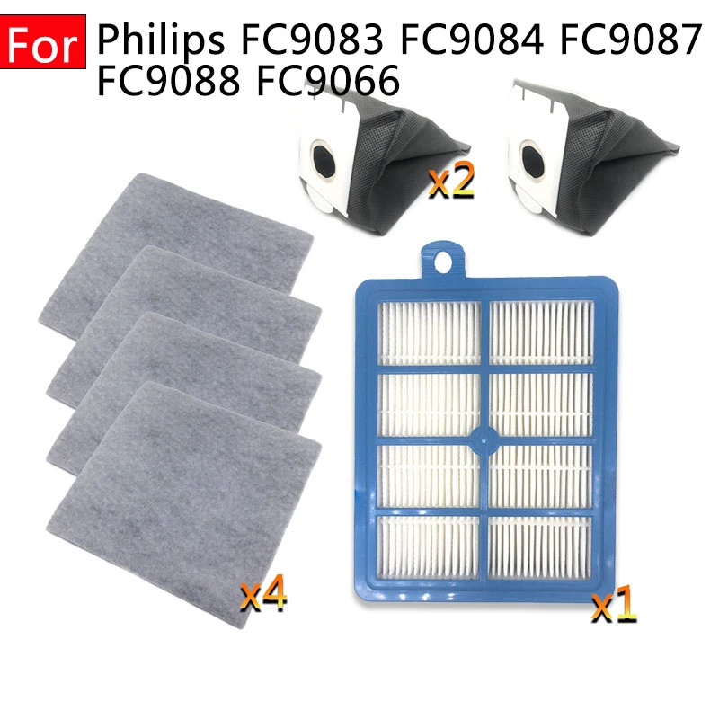 Bolsa de polvo con de filtro Hepa, recambios para aspiradora Philips FC9083 FC9084 FC9087 FC9088 FC9066, accesorios para el hogar|Piezas de aspiradora| -