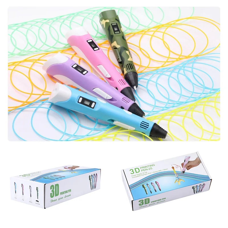 3D Pen DIY Pen 3D Printer Drawing Pencil 3d Printing With 100M PLA Filament Christmas Birthday Gift For Kids