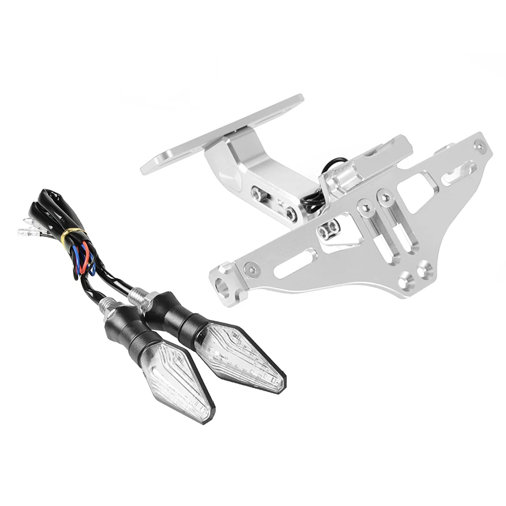 Оранжевый Для HONDA CBR1000RR/FIREBLADE/SP CBR600RR CB1000R NEOSPORTCAFE/CB1000R Кронштейн номерного знака мотоцикла держатель Регулируемый угол - Цвет: Оранжевый