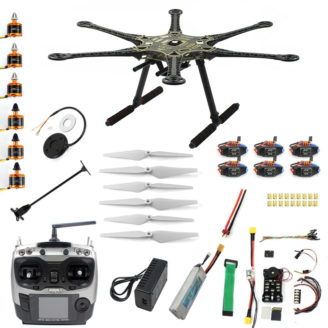 $288.42 F08618T DIY FPV Drone Hexacopter 6axle Aircraft Kit HMF S550 Frame PXI PX4 Flight Control 920KV M