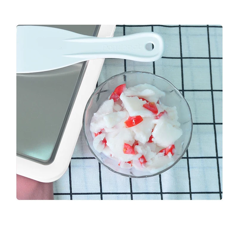 

Household Small Children's Fried Yogurt And Ice Cream Machine Mini Non Grid Red Ice Plate