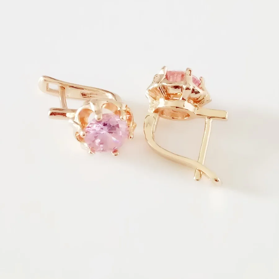 Женский комплект ювелирных изделий из розового золота 585 пробы ювелирное изделие