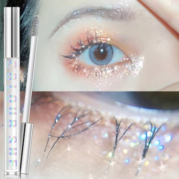 

3 Colors Sparkling Diamond Shiny Charm Mascara Waterproof Eyelash Professional Eye Liner Curling Lengthening