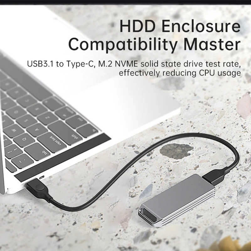 External hard drive case ssd enclosure hard drive enclosure hard disk case external hard drive box hdd case enclosure UTHAI New M.2 Mobile HDD Enclosure NVMe/SATA To USB 3.1 Mini Solid State Hard Disk Box External 2242 Transmission Speed 10Gbps