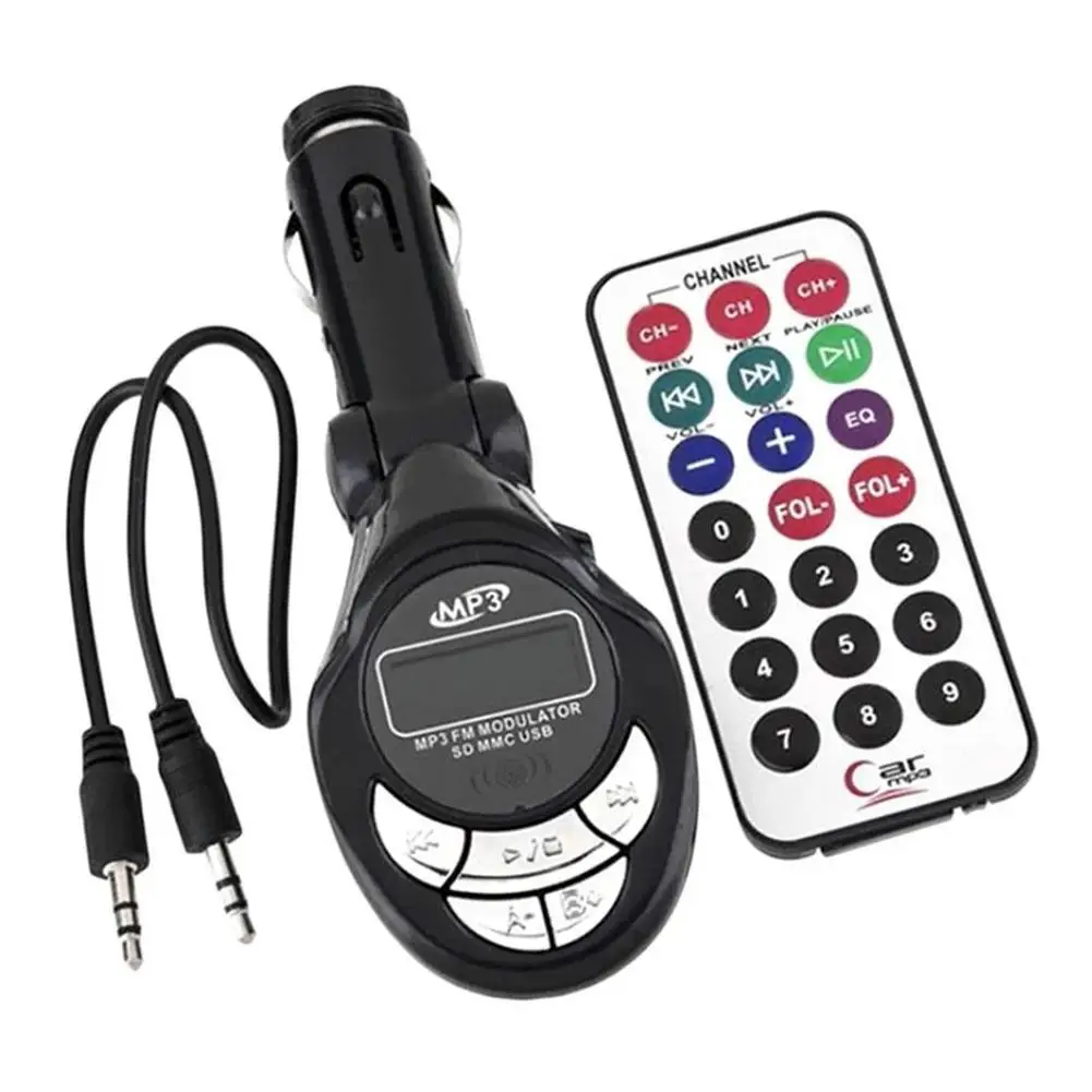 Naxa MP3/WMA Player 12V Car Plug with FM Transmitter USB/SD and Remote NA3029 