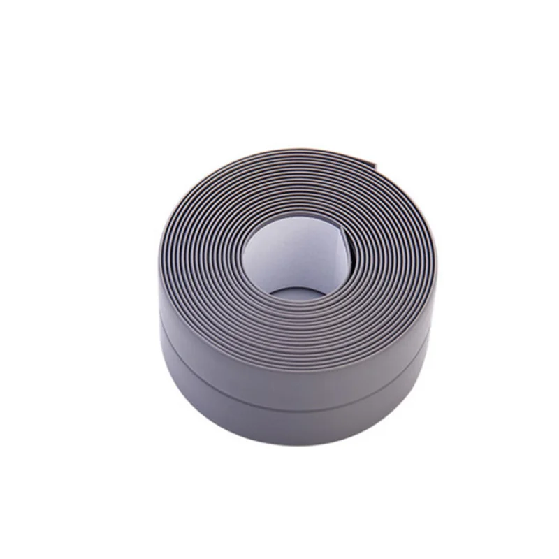 1 Roll Practical PVC Material Kitchen Bathroom Wall Sealing Tape Waterproof Mold Mildew Proof Adhesive Tape 3.2m X 2.2cm/3.8cm