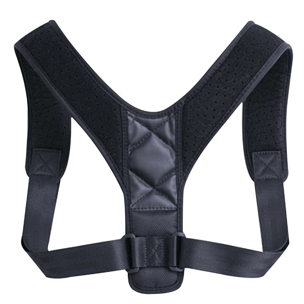 

Men Women Magic Sticker Back Brace Black Pain Relief Posture Corrector Adjustable Strap Support Belt Orthotics Thin Soft