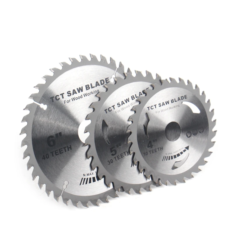 Gratis Verzending 110/125/150/180/200Mm Tungsten Carbide Tip 30/40/60T Cirkelzaagblad Disc Houtbewerking Snijden Voor Hout Kunststof