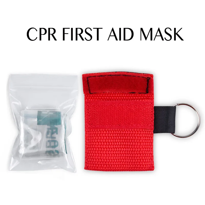 Маска реаниматора CPR, брелок для первой помощи, маска для экстренной помощи, маска для лица, рот, дыхание, односторонний клапан, инструмент, инструменты для ухода за здоровьем, 50 шт