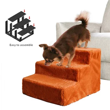 

3 Steps Stairs Anti-slip Cat Dog Removable House Pets Ramp Ladder Non-slip Dogs Cats Bed Stairs Home Pet Supplies