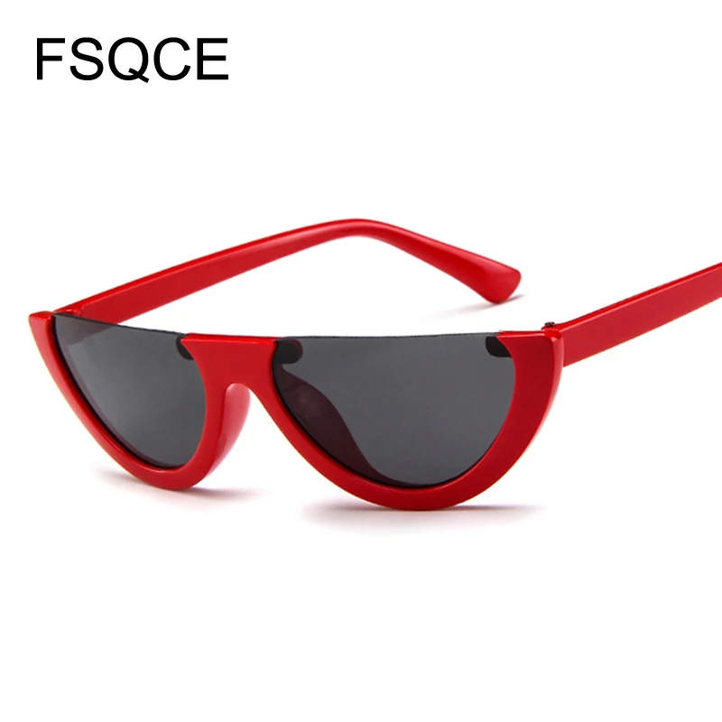 Солнцезащитные очки, модные, кошачий глаз, стильные, без оправы, оправа, солнцезащитные очки для женщин, фирменный дизайн, градиентные солнцезащитные очки, Oculos De Sol Jenner - Цвет линз: C1RedBlack