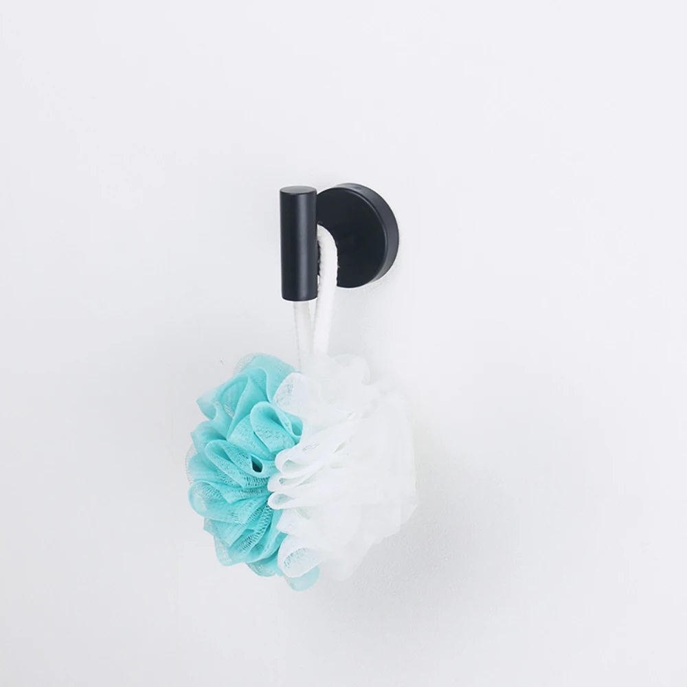 

304 Stainless Steel Towel Hook Coat Robe Hanger Wall Mounted Round Thick Base Punch Free Single Hook Bathroom Kitchen Bedroom