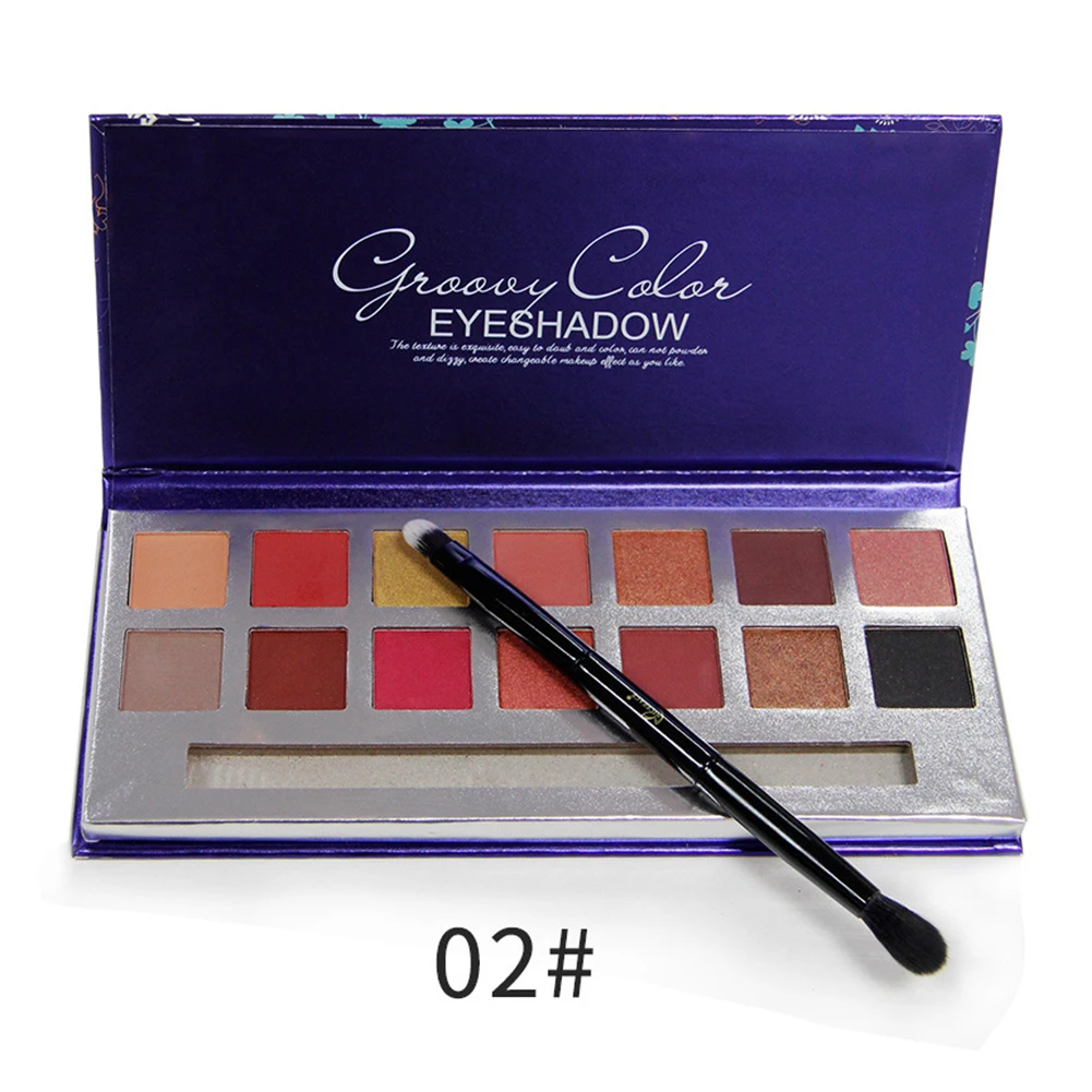 2 NICEFACE 1Eye Shadow косметическое матовое стекло с перламутровым эффектом водостойкие блестящие тени для век Палитра - Цвет: 2