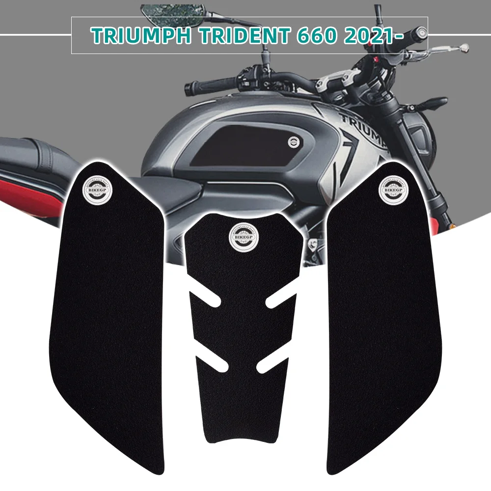 Moto Tank Pad Protector Sticker Decal Gas Knee Grip Tank Traction Pad Side 3M Per Triumph Trident 660 Trident660 2020 2021