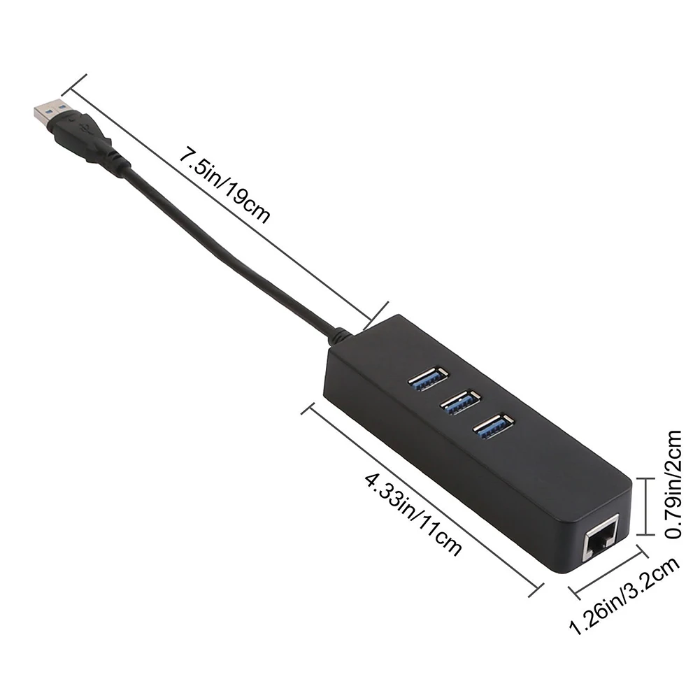 Компьютер 1000 Мбит/с 3 порта USB 0 Gigabit Ethernet LAN Rj45 сетевой адаптер концентратор