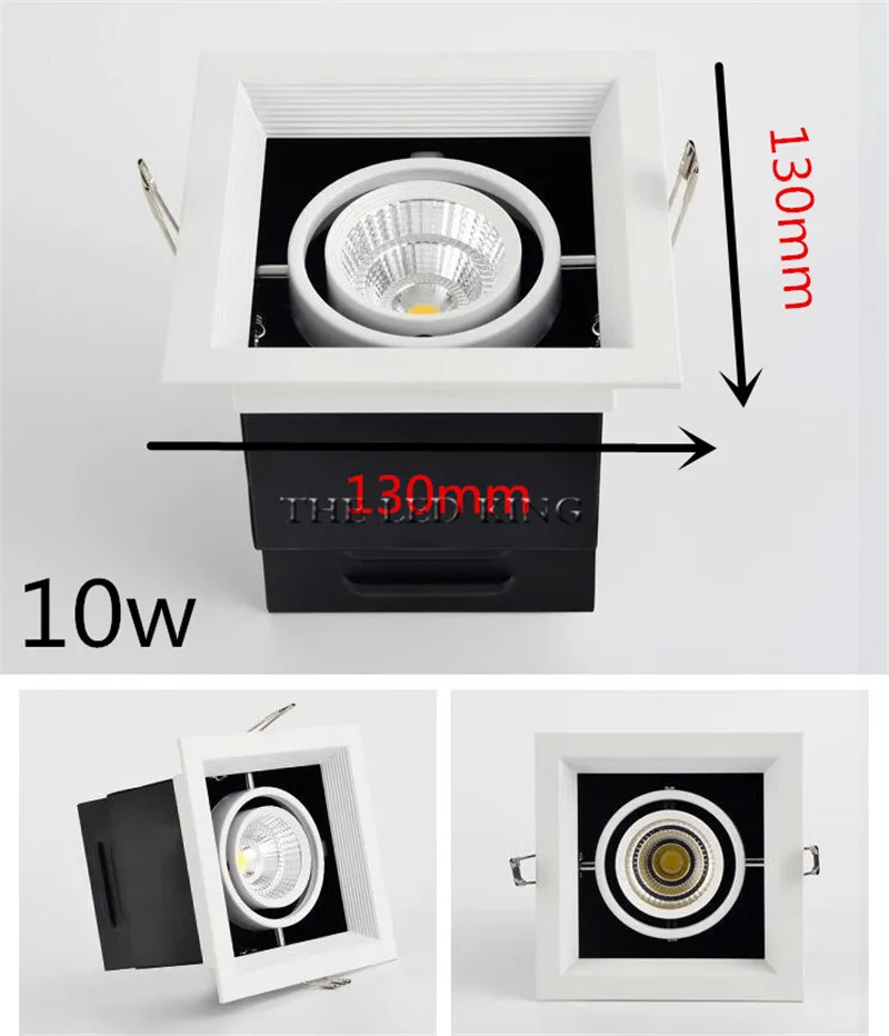 Super Bright Square LED Downlight 10W 20W 30W Aluminum AC220V 110V LED Down Light Ceiling Recessed Spot Light Indoor Lighting
