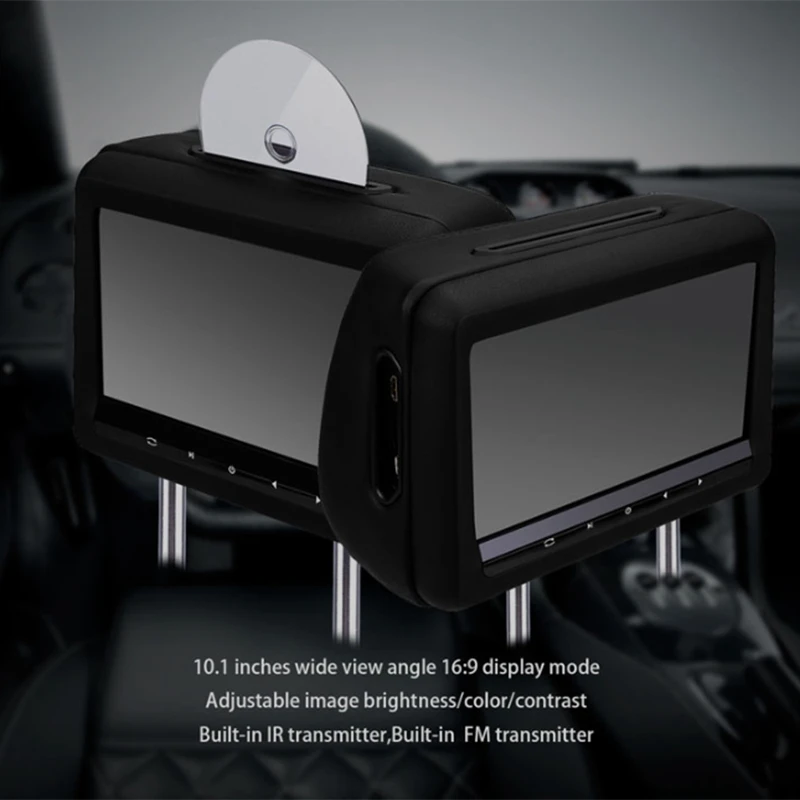 10,1 дюймов Автомобильный подголовник монитор dvd-плеер автомобильное заднее сиденье медиа dvd-плеер с Fm/Ir/Usb/Sd(Mp5)/Hdmi портом