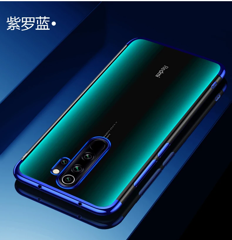 

Xiaomi Redmi Note 8 Pro Case Fashion Transparent Plating Plating Soft Silicone Phone Case For Xiaomi Redmi Note 8 Pro Soft Shell