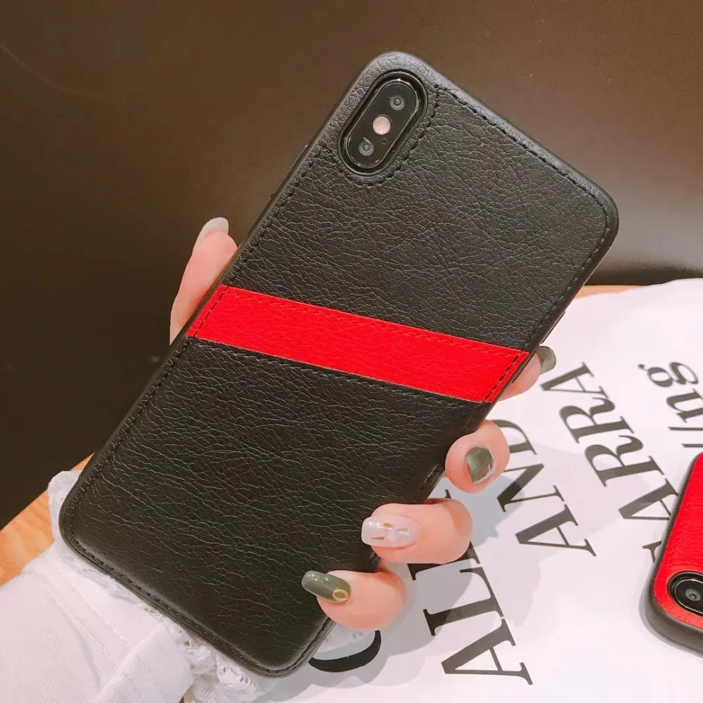 Винтажный кожаный чехол для кредитных карт для iPhone X XS Max XR, Жесткий Чехол-кошелек для iPhone 8 7 6 6S Plus Capa Hoesjes Hull