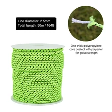 2,5 мм/4 мм 50 м светоотражающего тента Guyline веревка Паракорд с 6 Guyline регуляторы натяжители для наружного кемпинга тент