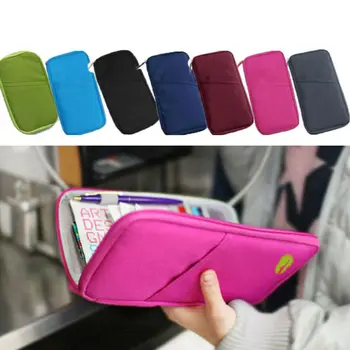 

2019 Fashion Solid Portable Travel Passport Credit ID Card Cash Wallet Purse Holder Case Document Bag Wallets