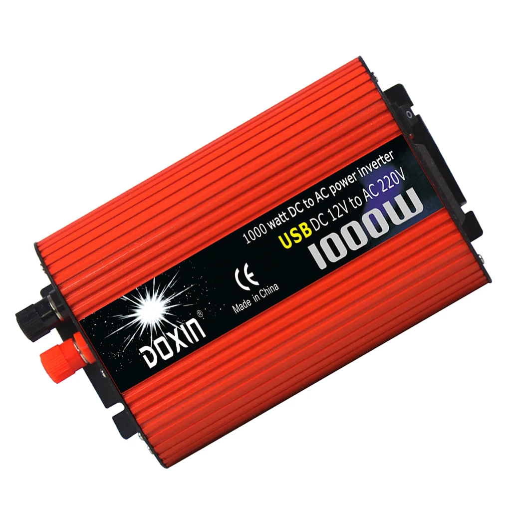 1000W фары для автомобилей Мощность инвертор DC 12V к переменному току 220V Синусоидальная волна Dual USB конвертер полная защита