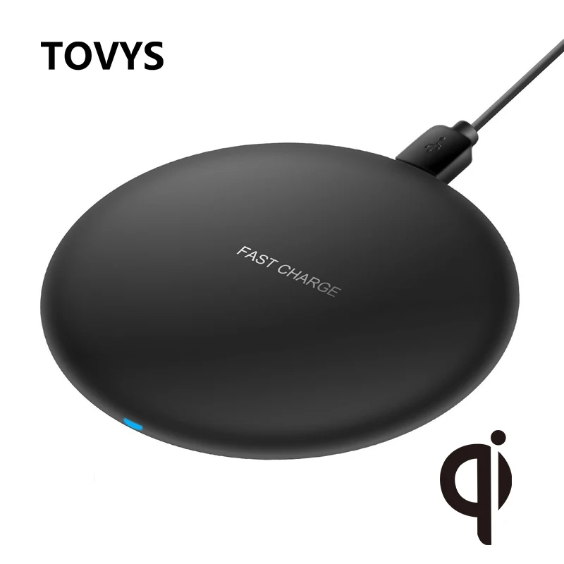 Быстрое беспроводное зарядное устройство TOVYS 10 Вт зарядный коврик USB Qi для Samsung