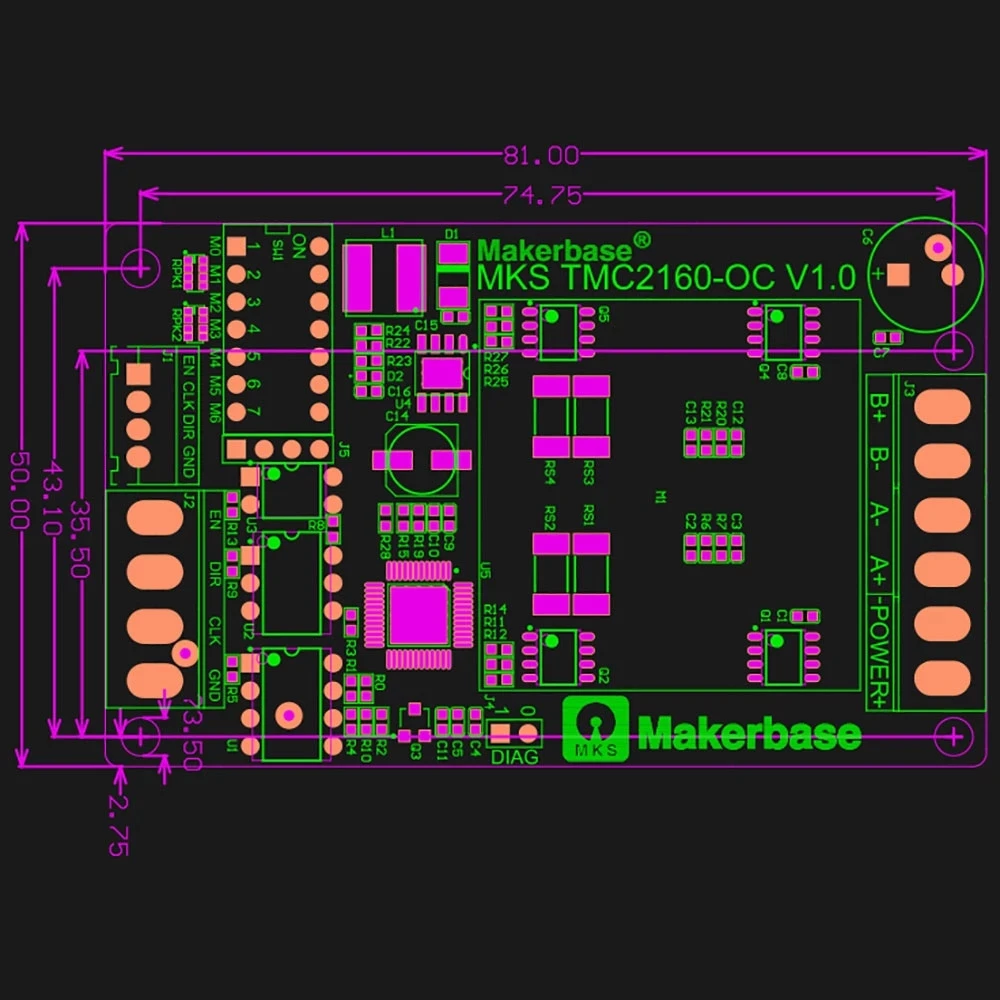 MKS TMC2160_OC TMC2160 High Torque Stepper Motor Driver CNC 3D Printer ...