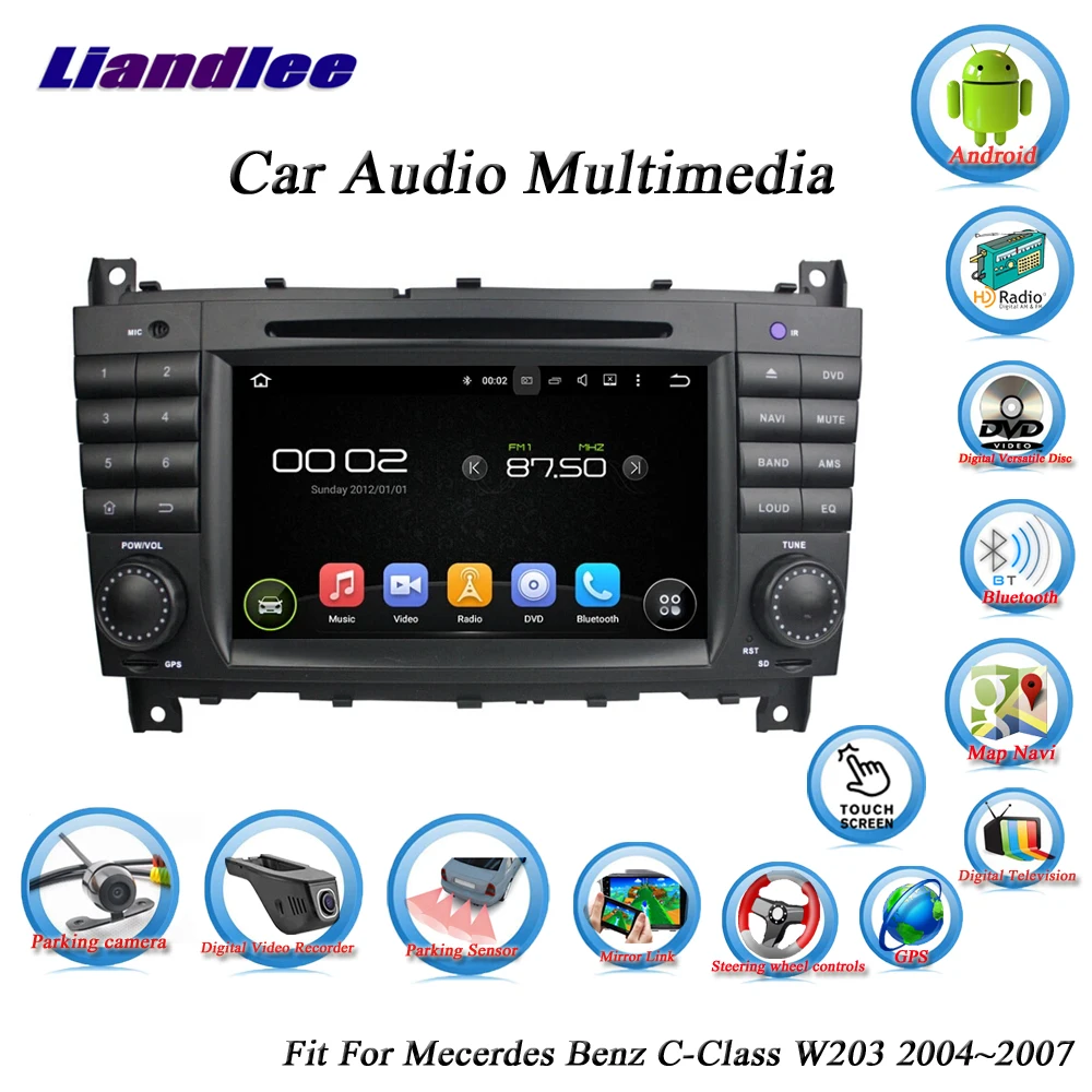

Автомобильная Мультимедийная система Android для Mecerdes-Benz C Class W203 2004-2007, радио, видео, GPS-навигация, HD BT TV экран