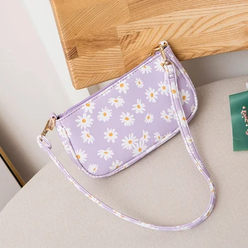 

Simple Flower Women Shoulder Bag Elegant Classic Elegant Daisy Purse Lady Crossbody Shoulder Bag Messenger Handbags