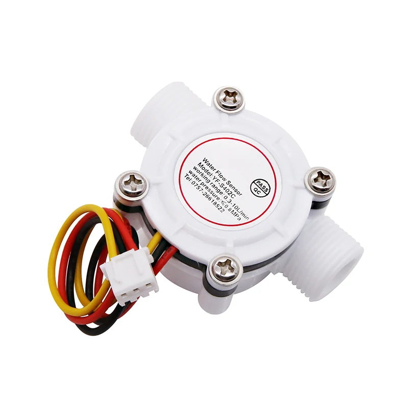 1/4" 3/8" 1/2" 3/4" Water Flow Sensor 1.75MPa Hall Sensor Turbine Flowmeter DC5~18V Measure Flow Medium