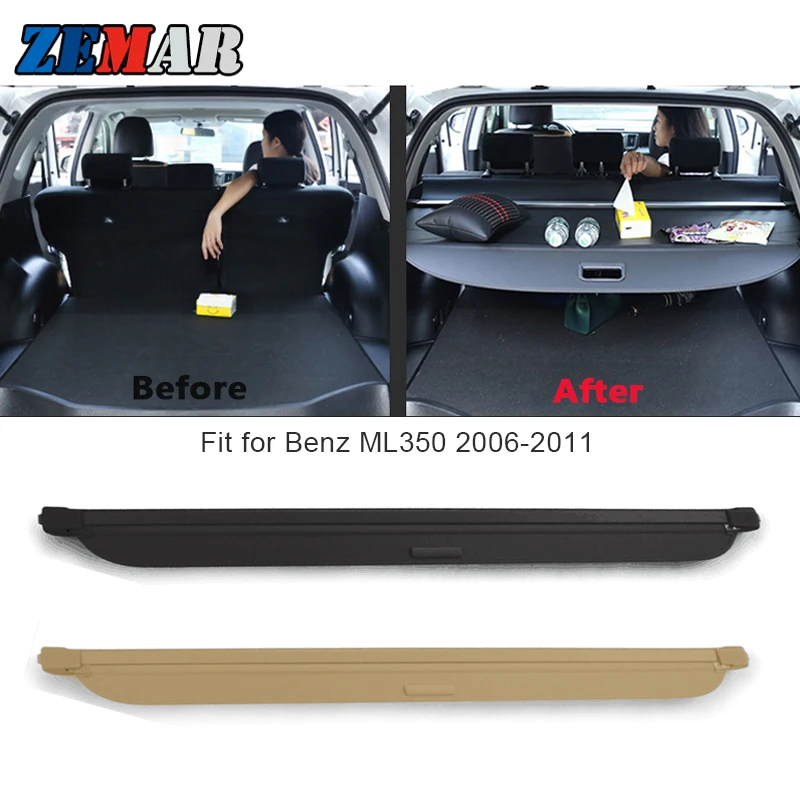 Car Styling Rear Trunk Cargo Cover Parcel Shelf For Mercedes Benz ML 350 2006 2011 Curtain